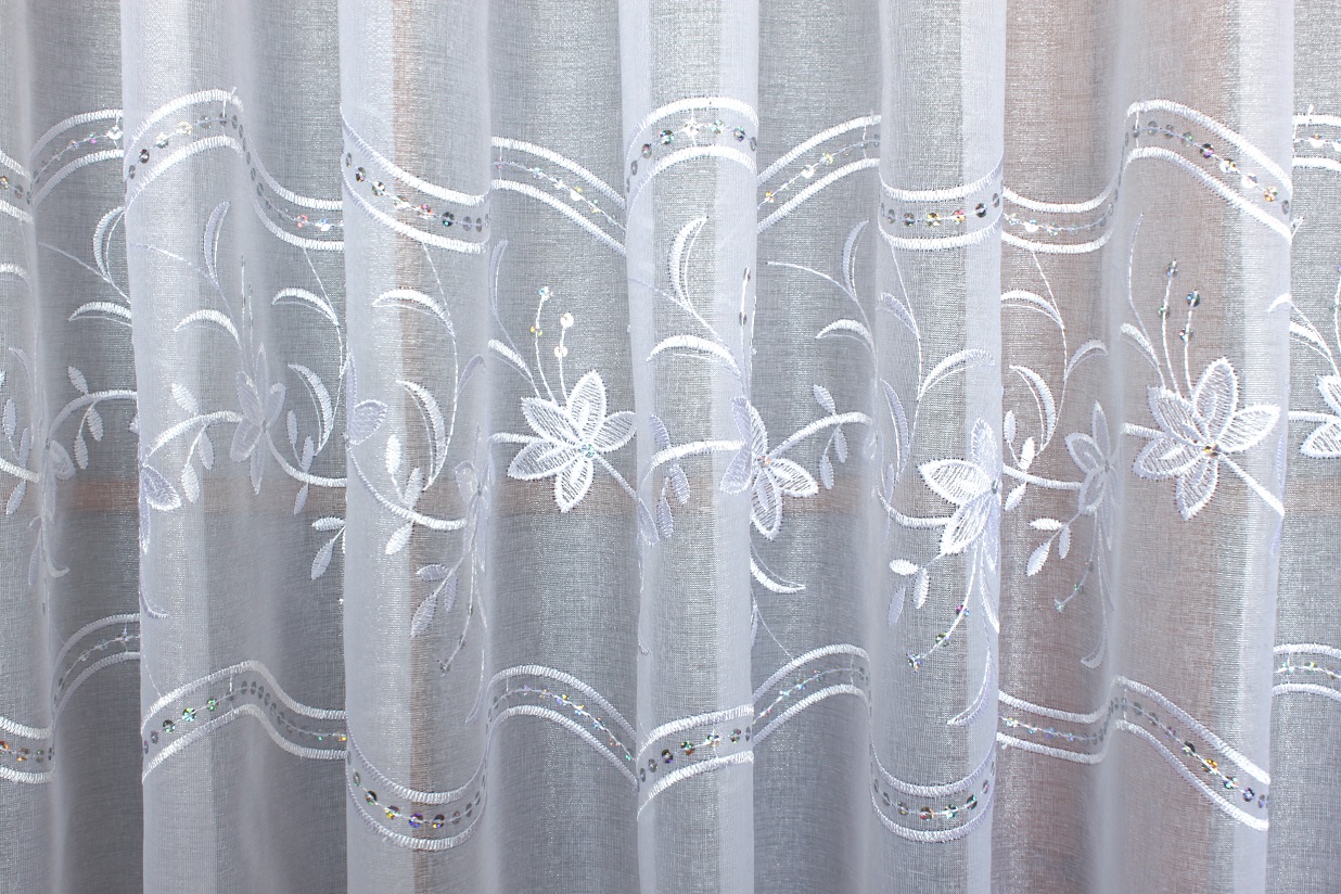 Duże zdjęcie produktu Firanka haftowana Cyrkonia
