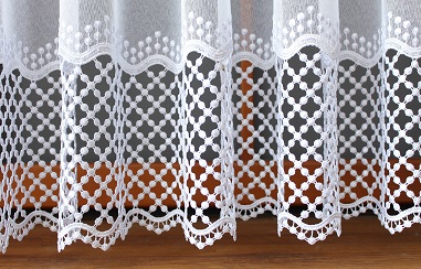 Miniaturka produktu Firanka marszczona z gipiurą wisienka